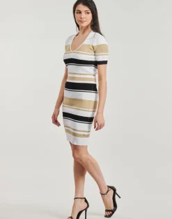 Guess - EVIE STRIPED POLO DRESS Multicolore Hot