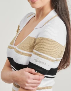 Guess - EVIE STRIPED POLO DRESS Multicolore Hot