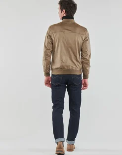 Guess - FAUX SUEDE HOODED BOMBER Beige