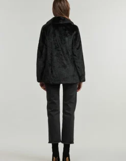Online Guess - FILOMENA FAUX FUR JKT Noir