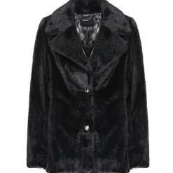 Online Guess - FILOMENA FAUX FUR JKT Noir