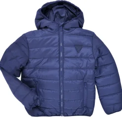 Guess - HOODED LS PADDED PUFFER W ZIP Bleu Sale