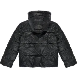 Outlet Guess - HOODED LS PUFFER Noir