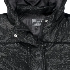 Outlet Guess - HOODED LS PUFFER Noir