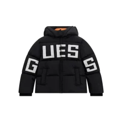 Guess - HOODED PADDED JACKET Noir Clearance