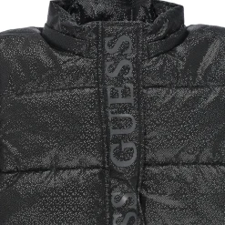 Clearance Guess - HOODED PADDED LS JACKET W/ZIP Noir