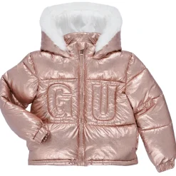 Guess - HOODED PADDED LS PUFFER W/ZIP Rose Best