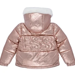 Guess - HOODED PADDED LS PUFFER W/ZIP Rose Best