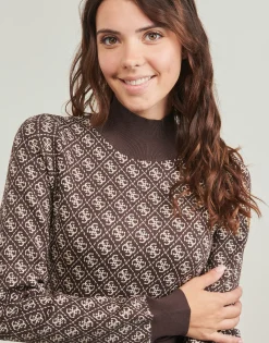 Guess - LISE 4G LS BELTED DRESS SWTR Marron Best