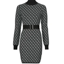 Guess - LISE 4G LS BELTED DRESS SWTR Noir Best