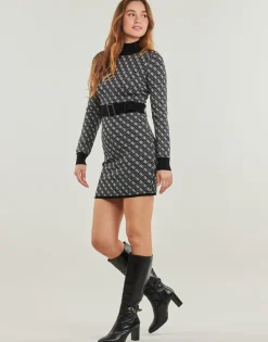 Guess - LISE 4G LS BELTED DRESS SWTR Noir Best