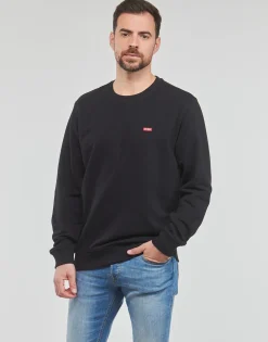 Guess - LOGO PATCH CN SWEATSHIRT Noir Discount