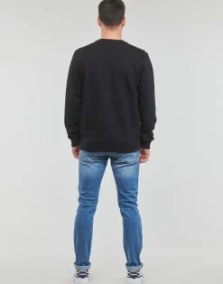 Guess - LOGO PATCH CN SWEATSHIRT Noir Discount