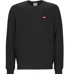 Guess - LOGO PATCH CN SWEATSHIRT Noir Discount