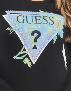 Hot Guess - LS RN ALVA TEE Noir