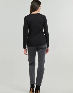 Best Guess - LS RN STUDDED LOGO TEE Noir