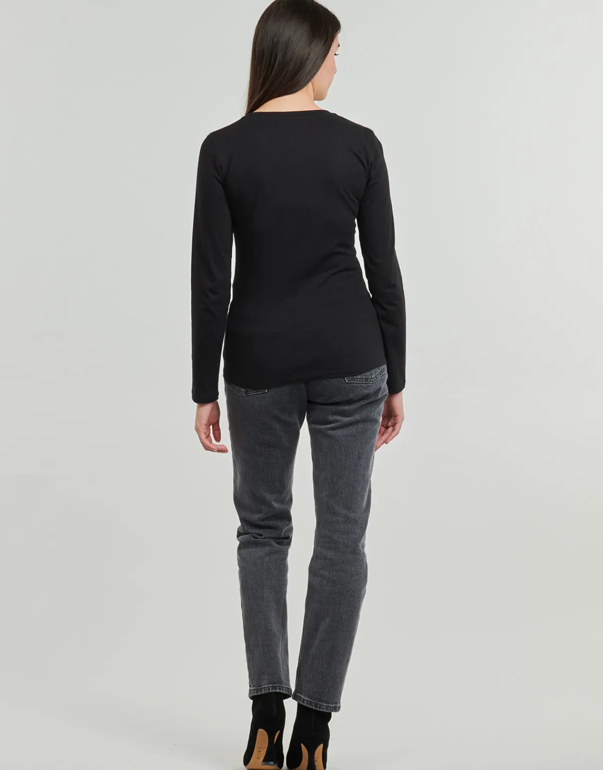 Best Guess - LS RN STUDDED LOGO TEE Noir