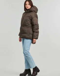 Guess - MARIKA HOODED JACKET Marron Outlet