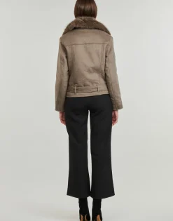 Guess - NANCY FAUX FUR JACKET Marron Discount