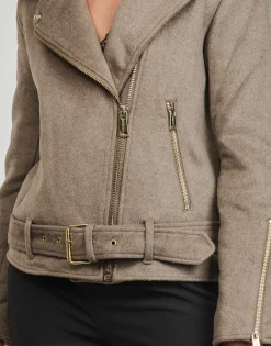 Guess - NANCY FAUX FUR JACKET Marron Discount