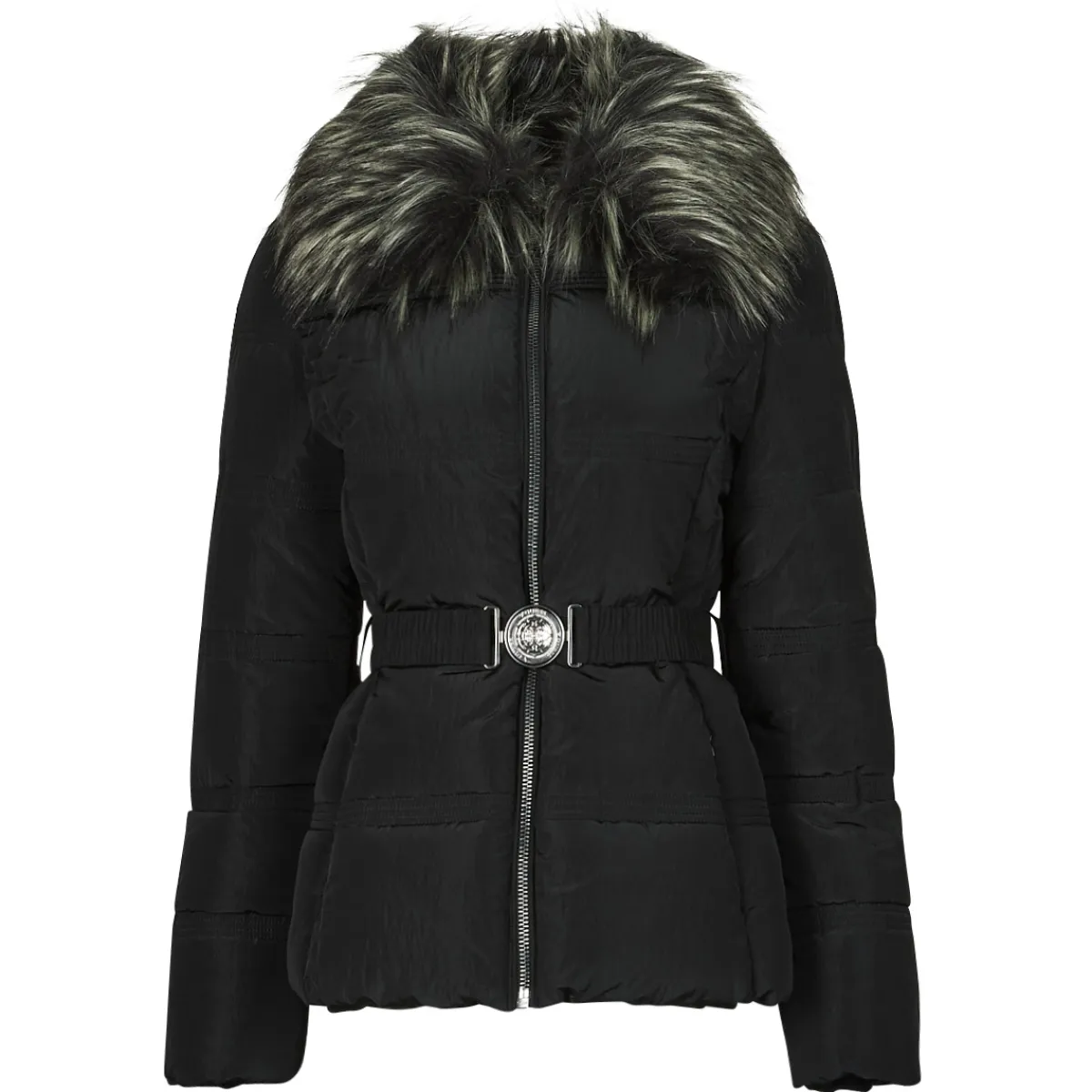 Clearance Guess - NEW MARISOL SHORT BELTED JACKE Noir