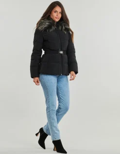 Clearance Guess - NEW MARISOL SHORT BELTED JACKE Noir