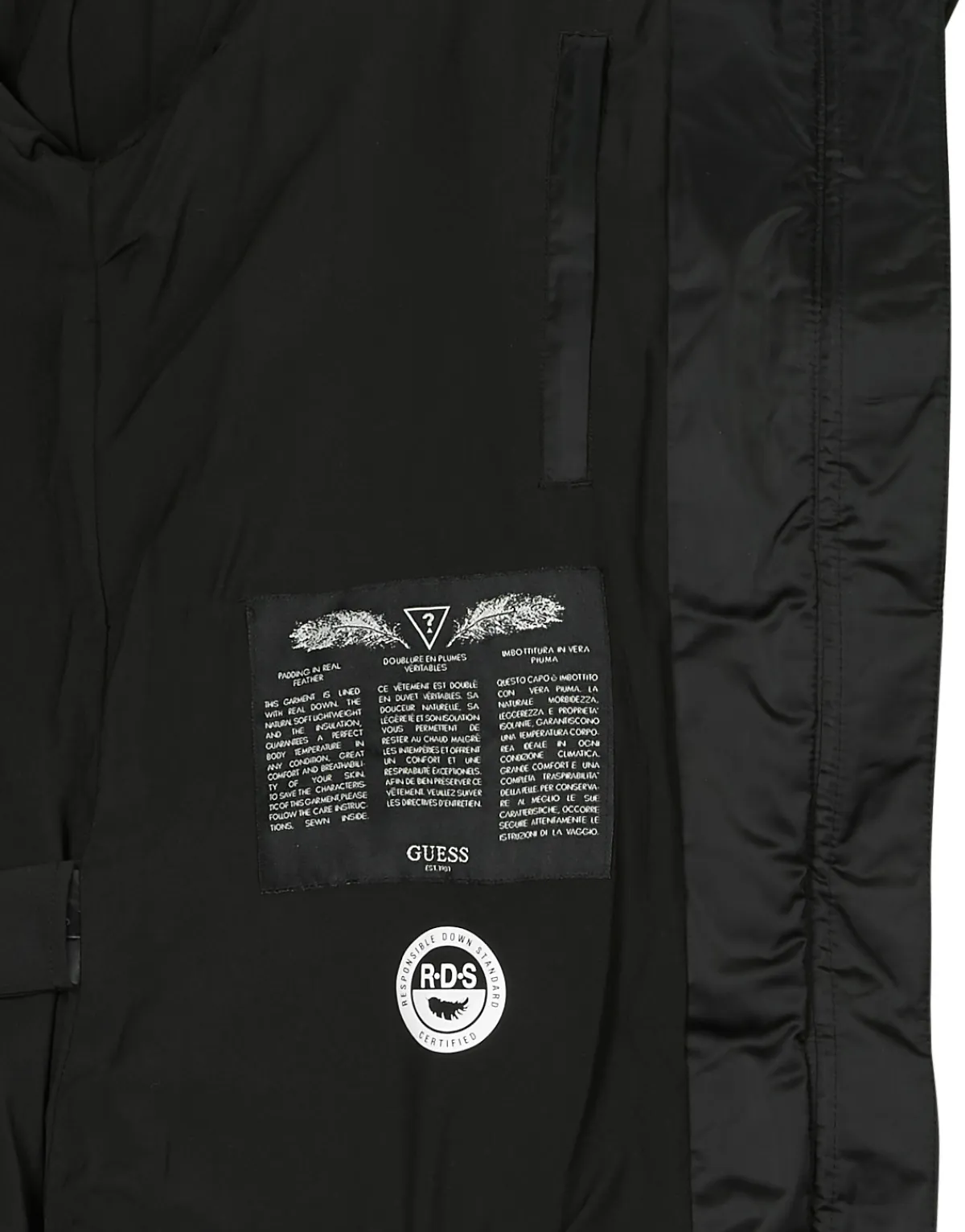 Guess - NEW OLGA SHORT REAL DOWN Noir Hot