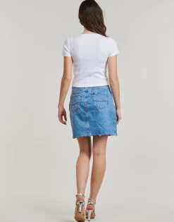 Guess - SL CN SNAP EMBRO SLIM TOP Blanc Online