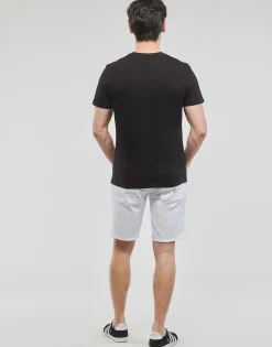 Online Guess - SS BSC ABSTRACT TRI LOGO TEE Noir