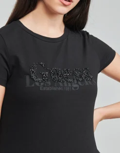 Sale Guess - SS CN ASTRELLE TEE Noir