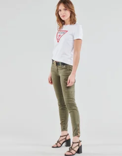 Discount Guess - SS CN ORIGINAL TEE Blanc