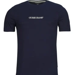 Clearance Guess - SS CN SLIM LOGO EMBRO TEE Marine