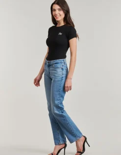 Guess - SS CN SNAP EMBRO SLIM TOP Noir Outlet