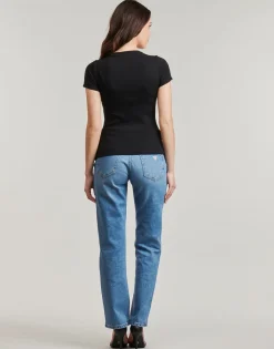 Guess - SS CN SNAP EMBRO SLIM TOP Noir Outlet