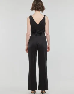 Guess - SS COWL POPLIA OVERALL Noir Hot