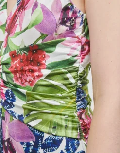 Discount Guess - SS COWL POPLIA OVERALL Multicolore