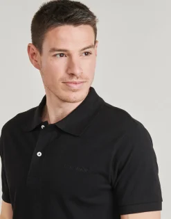 Outlet Guess - SS EMBRO LOGO POLO Noir