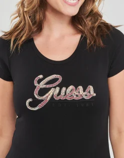 Guess - SS RN SCRIPT TEE Noir Sale