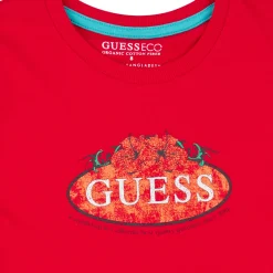 Outlet Guess - T SHIRT Rouge