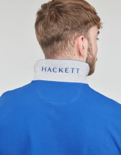 Discount Hackett - ESSENTIALS SLIM FIT LOGO Bleu