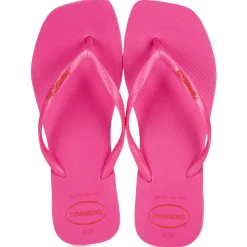 Best Havaianas - SLIM SQUARE LOGO POP UP Rose