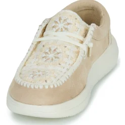 HEYDUDE - Wendy COMF Suede Crochet Hot