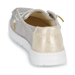 HEYDUDE - Wendy Metallic Sparkle Doré Sale