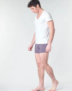 Hom - SUP' COTTON TSHIRT COL V PROFOND Blanc Best