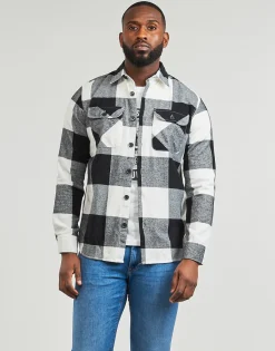 Clearance Jack & Jones - JJEDARREN BUFFALO OVERSHIRT LS Blanc