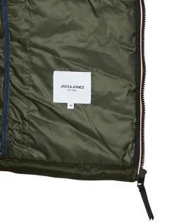 Jack & Jones - JJEHERO PUFFER COLLAR Kaki