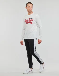New Jack & Jones - JJELOGO TEE LS O-NECK 2 COL AW23 SN Blanc