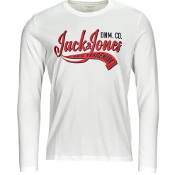 New Jack & Jones - JJELOGO TEE LS O-NECK 2 COL AW23 SN Blanc