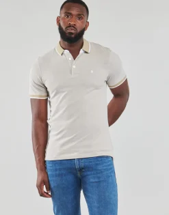 Sale Jack & Jones - JJEPAULOS POLO SS Beige