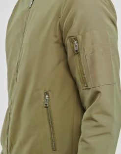 Jack & Jones - JJERUSH BOMBER Kaki Outlet